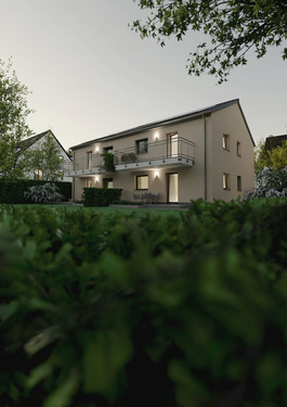 Ext_MFH_Quattro_287_GardenView_MA_Abend - 5 Zimmer Mehrfamilienhaus, Wohnhaus zum Kaufen in Baunatal