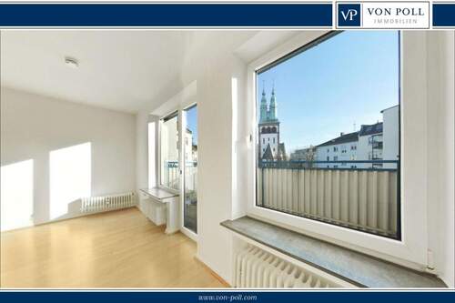 Bild 1 - Attraktive Studiowohnung mit modernisiertem Bad und Balkon - leer stehend