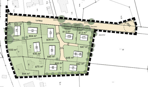 Grundstück Nr. 2.png - 8 Zimmer Mehrfamilienhaus, Wohnhaus zum Kaufen in Vierhöfen