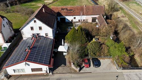 Außenansicht Gesamtensemble - Historische Schafmühle im schönen Lautertal zu verkaufen