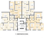 1. Obergeschoss Grundriss - 