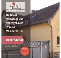 STADTHAUS mit Garage, Innenhof, Freisitz, Scheune und Nebengebäude - Mainbernheim