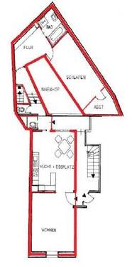 Grundrissplan - BÖHM IMMOBILIEN ~ 2-Zimmer-Stadtwohnung, Lichtentaler Str.