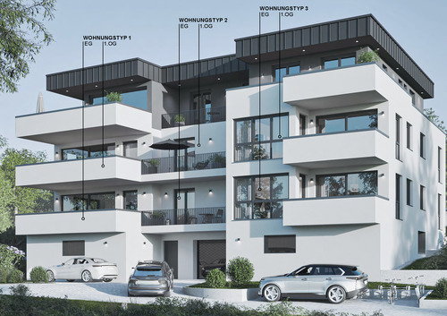Visualisierung Ansicht - **Neubau -Letzte verfügbare Eigentumswohnung in bevorzugter Wohnlage von Gelnhausen-Stadt**