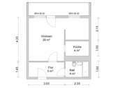 Grundriss - Etagenwohnung mit 36,00 m² in Zwickau zur Miete