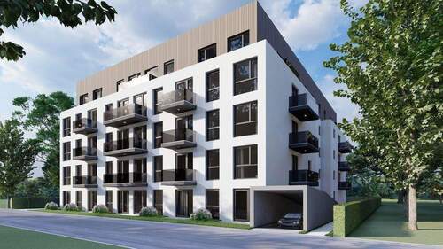 Visualisierung - Bester Energiestandard! Moderne 1-Zi-Wohnung mit Balkon und Küche - KFW 40 NH