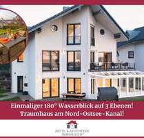 Einmaliger 180° Wasserblick auf 3 Ebenen! Traumhaus am Nord-Ostsee-Kanal! - Schacht-Audorf