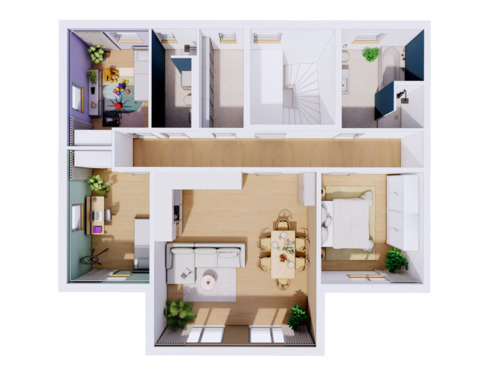 verschiedene Wohnungsansichten - 