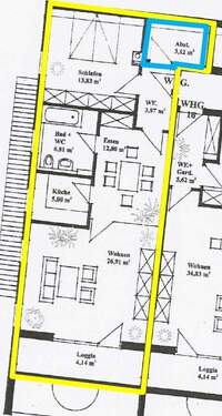 GRwe 15 - 2 Zimmer Etagenwohnung zur Miete in Chemnitz