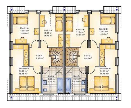 Dachgeschoss - 4 Zimmer Doppelhaushälfte in Apen / Augustfehn