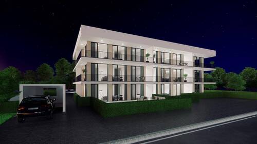 Aussenansicht-Nacht - 3 Zimmer Etagenwohnung in Ingolstadt
