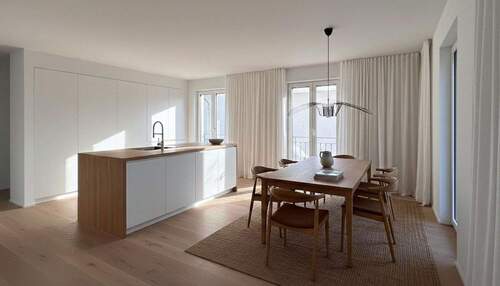 Visualisierung Küche u. Wohnen - 3 Zimmer Etagenwohnung in Offenbach am Main