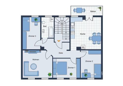 2. Obergeschoss Vorderhaus - 