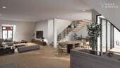 Wohnbereich Beispiel Visualisierungen - Etagenwohnung mit 205,00 m&sup2; in München zum Kaufen