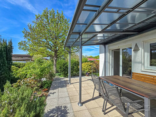 Überdachte Süd-Terrasse - Einfamilienhaus mit 128,40 m&sup2; in Kehl zum Kaufen