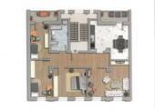 Grundriss mit Möblierung - 4 Zimmer Etagenwohnung in Gera
