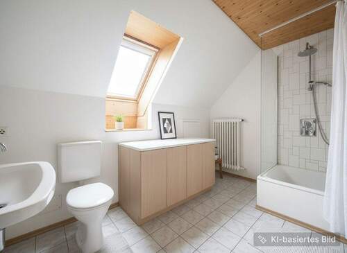 Badezimmer DG nach Renovierung - 