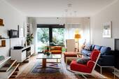 Wohnzimmer mit Blick in den Garten Homestaging - 