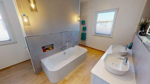 Beispiel Badezimmer mit Trennwand - 