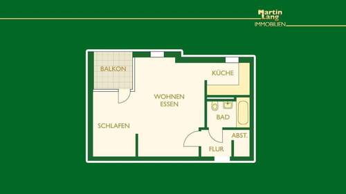 große 1 Zimmer Wohnung - 