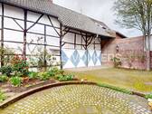 Ansicht der Fachwerkscheune - 3 Zimmer Mehrfamilienhaus, Wohnhaus in Wachtendonk