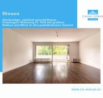 Helle, optimal geschnittene Endetagen-Wohnung mit großem Balkon + Blick in den parkähnlichen Garten! - Hamburg Rissen