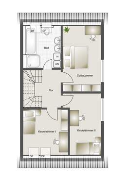 Obergeschoss (schematisch dargestellt) - 