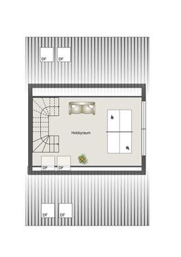 Dachboden (schematisch dargestellt) - 