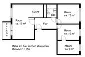 Grundriss - Etagenwohnung mit 64,20 m&sup2; in Halle (Saale) zur Miete