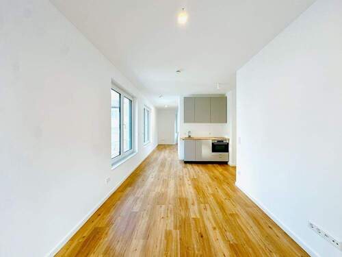 Wohn-Essbereich mit Blick zur Küche - Etagenwohnung mit 42,80 m² in Bielefeld / Innenstadt zur Miete