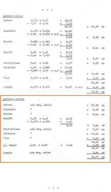 Wohnflächenberechnung - 