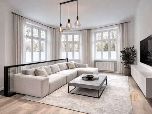 Wohnbereich visualisiert - Loftstil und modernste Ausstattung - Wohnjuwel in bester Lage Münchens