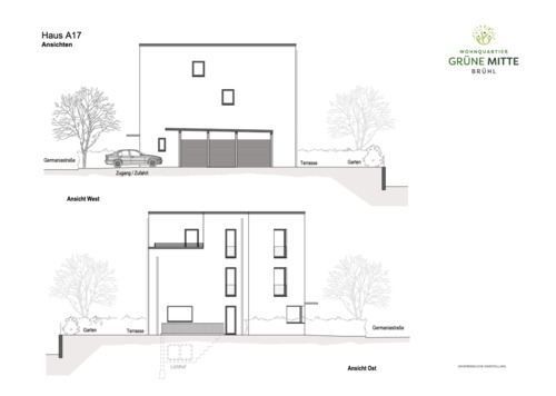 Haus 17 - Ansichten W-O - 