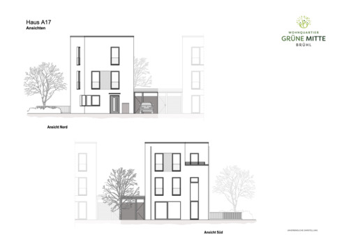 Haus 17 - Ansichten N-S - 