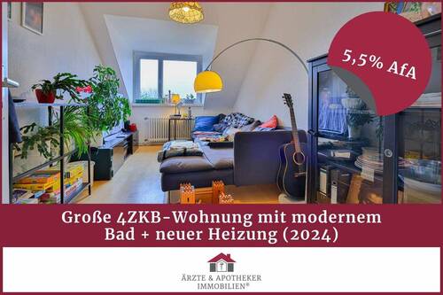 Wohnzimmer - Gemütliche 4ZKB-Wohnung im beliebten Stadtteil Kirchditmold