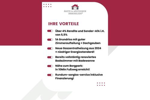 Vorteile - 4 Zimmer Etagenwohnung zum Kaufen in Kassel / Kirchditmold