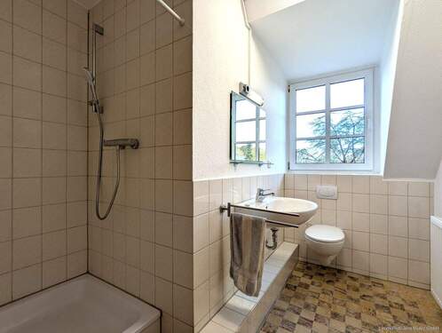 Badezimmer mit Dusche - Etagenwohnung zur Miete in Hamm