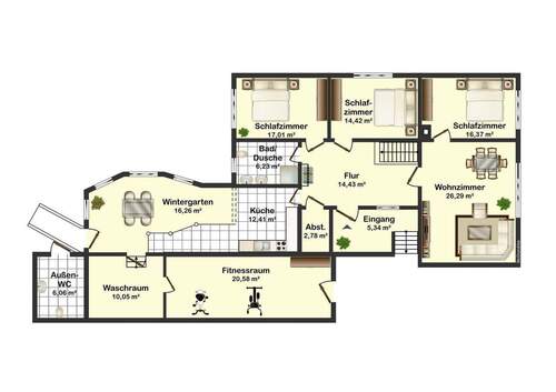 Wohnebene Erdgeschoß - 