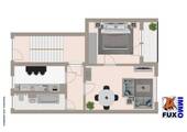 Grundriss Wohnung und Treppenhaus - 