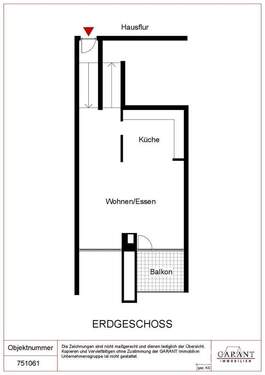 Erdgeschoss - 3 Zimmer Etagenwohnung in Bickenbach