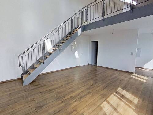 Ansicht IV: Wohn- und Esszimmer mit offenem Küchenbereich - Etagenwohnung mit 48,60 m&sup2; in Lutherstadt Wittenberg zur Miete