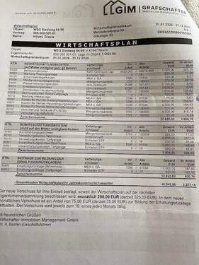 Wirtschaftsplan 2025 - 