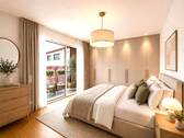 Schlafzimmer mit Staging - 