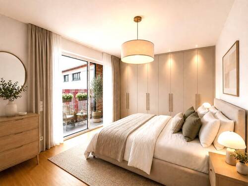 Schlafzimmer mit Staging - 