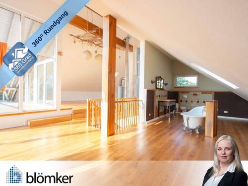 Titelbild - Blömker! Mit Grundstück: Architektenhaus zum Verlieben - inkl. Garage, Kamin & Kota im Garten