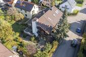 Luftaufnahme - Loft-Style mit riesen Garten und Terrasse