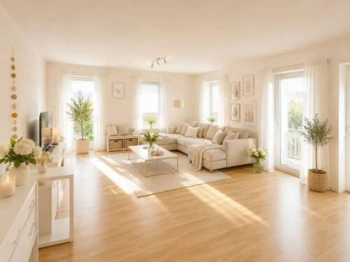 Wohnzimmer KI - 3 Zimmer Etagenwohnung in Sulzbach am Main