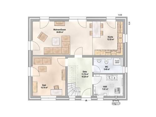 AS621-VERB_EG-ZG.jpg - 5 Zimmer Mehrfamilienhaus, Wohnhaus in Wittorf