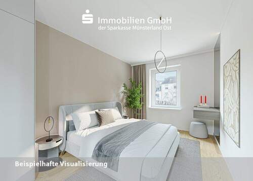 Visualisierung Schlafzimmer - 2 Zimmer Etagenwohnung zum Kaufen in Münster