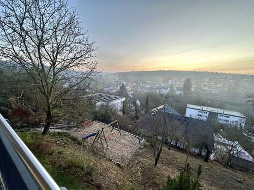 Blick vom Balkon - Terrassenwohnung mit 95,00 m&sup2; in Würzburg zur Miete